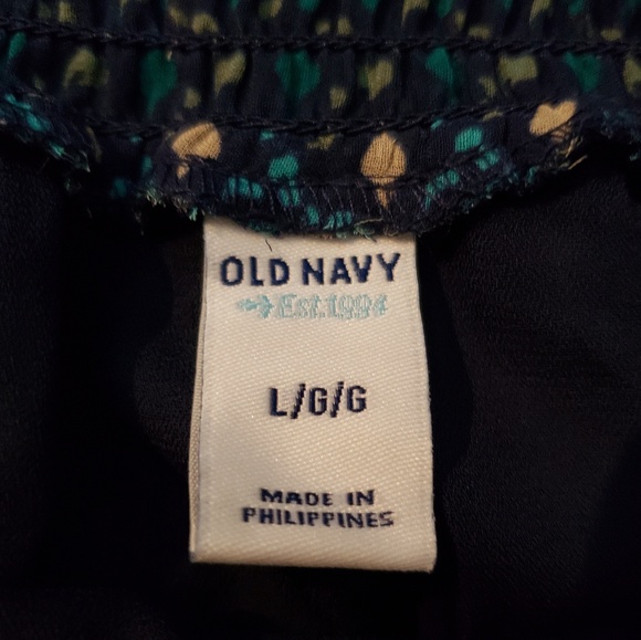 Old Navy blue midi pull on tiered skirt - Picture 4 of 4